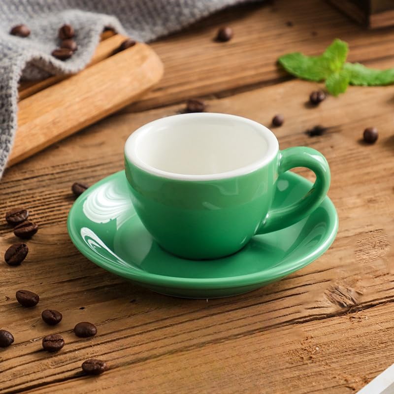 Amazon｜カラフルなセラミック製コーヒーカップ 75ml デミタスカップ